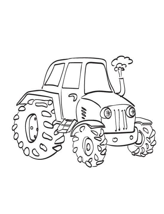 Desenho de Trator Imprimivel para Colorir