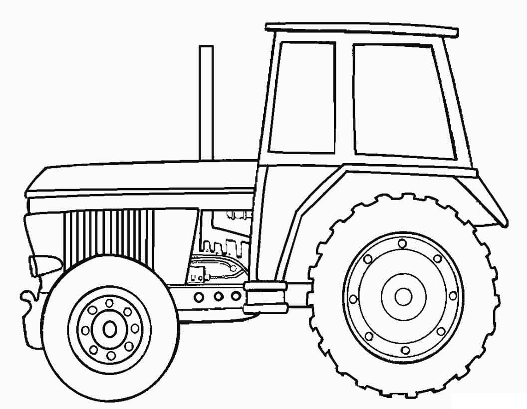 Desenho de Trator Perfeito para Colorir
