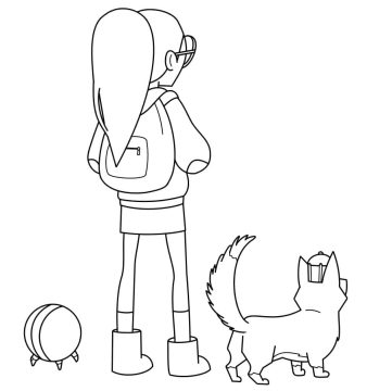 Desenho de Personagens de Trem Infinito para Colorir