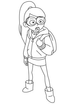 Desenho de Tulip Olsen Trem Infinito para Colorir