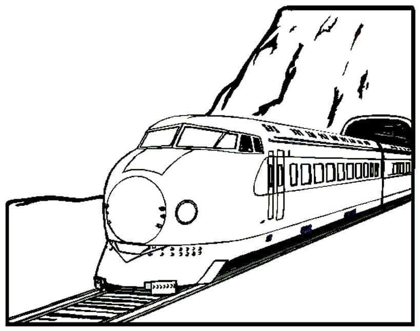 Desenho de Imprimivel Trem para Colorir