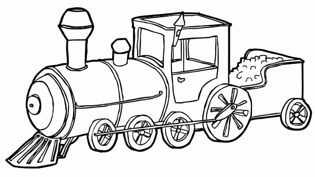Desenhos de Trenzinho Básico para Colorir