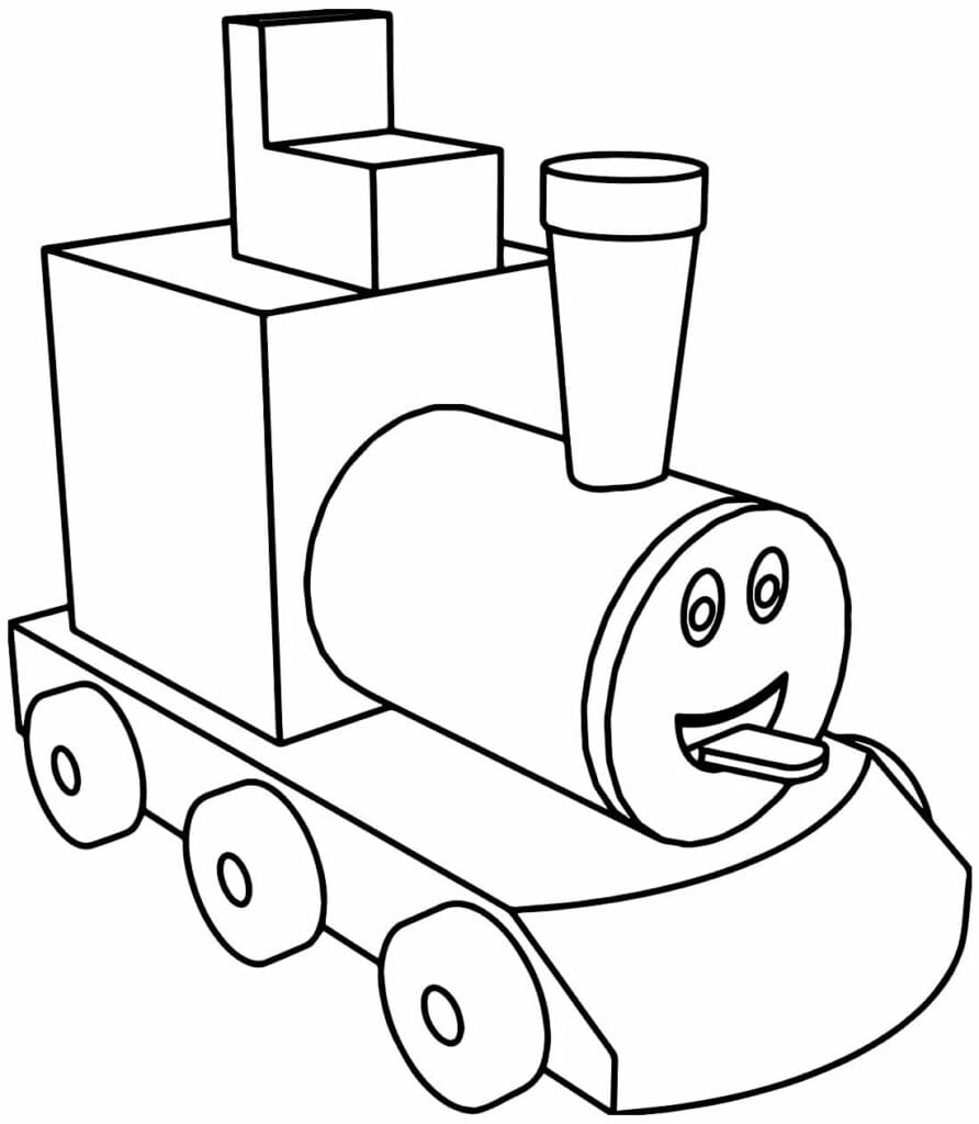 Desenhos de Trenzinho Engraçado para Colorir