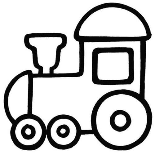Desenhos de Trenzinho Fácil para Colorir