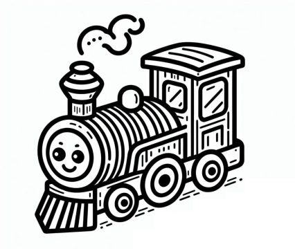 Desenhos de Trenzinho Imprimível para Colorir