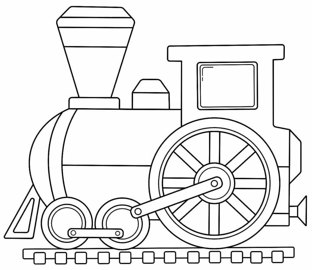 Desenhos de Trenzinho Simples para Colorir