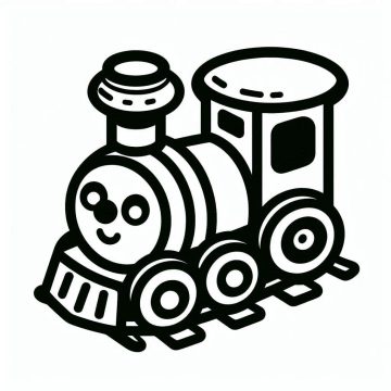 Desenhos de Um Trenzinho adorável para Colorir