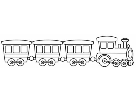 Desenhos de Um Trenzinho Muito Fofo para Colorir