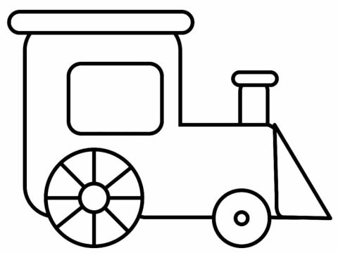 Desenhos de Um Trenzinho Simples para Colorir