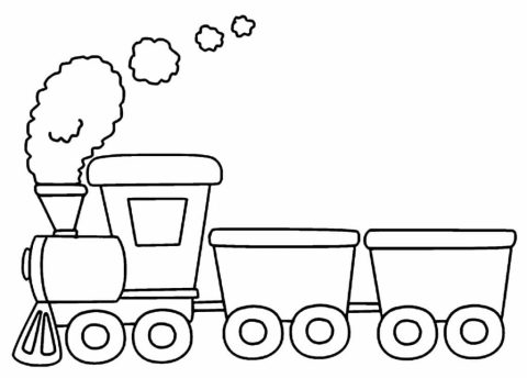 Desenhos de Um Trenzinho para Colorir