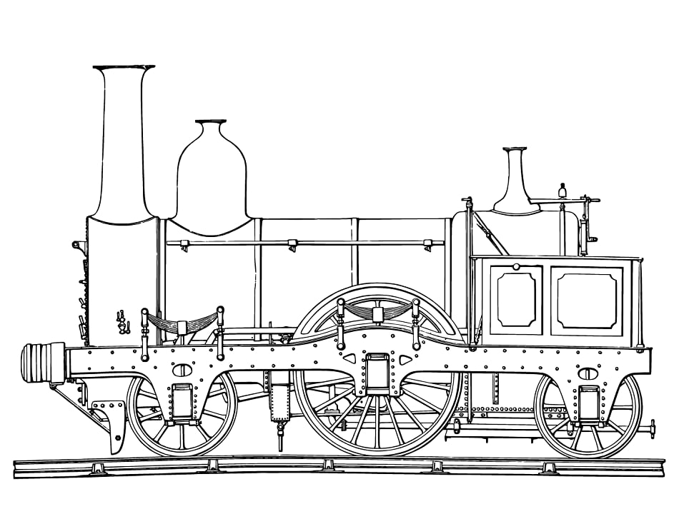 Desenho Combóio a Vapor para Colorir