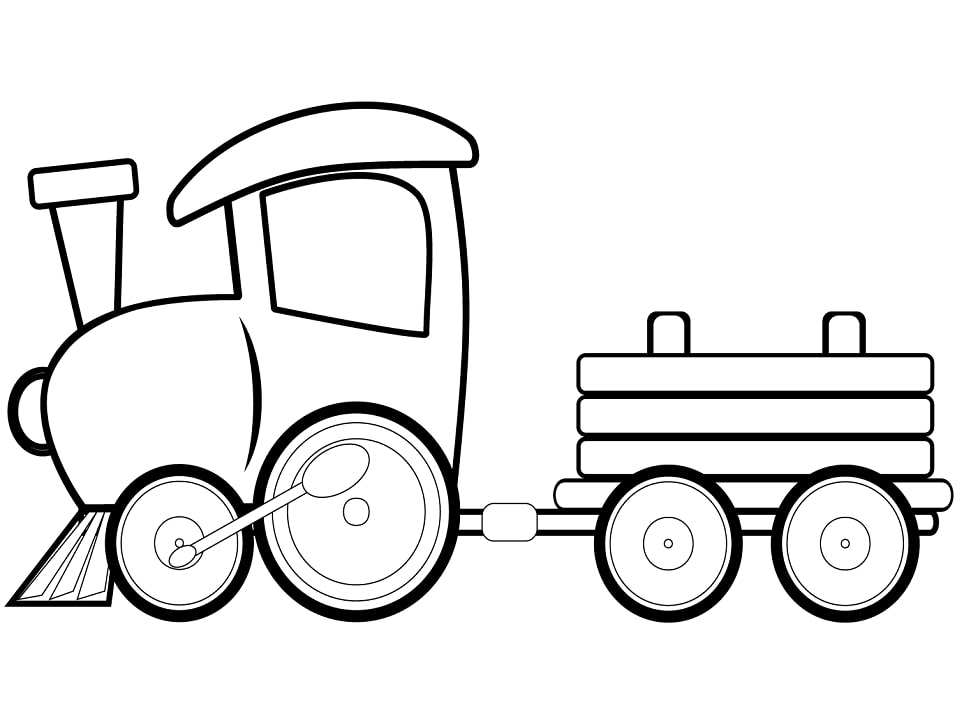 Desenho de Trem Download Pdf para Colorir