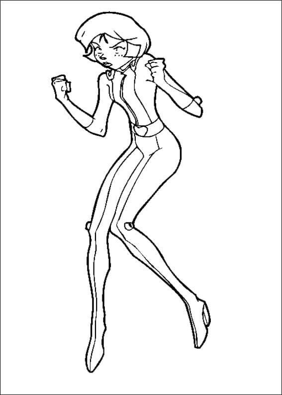 Desenho de Alex de Três Espiãs Demais para Colorir com Giz de Cera
