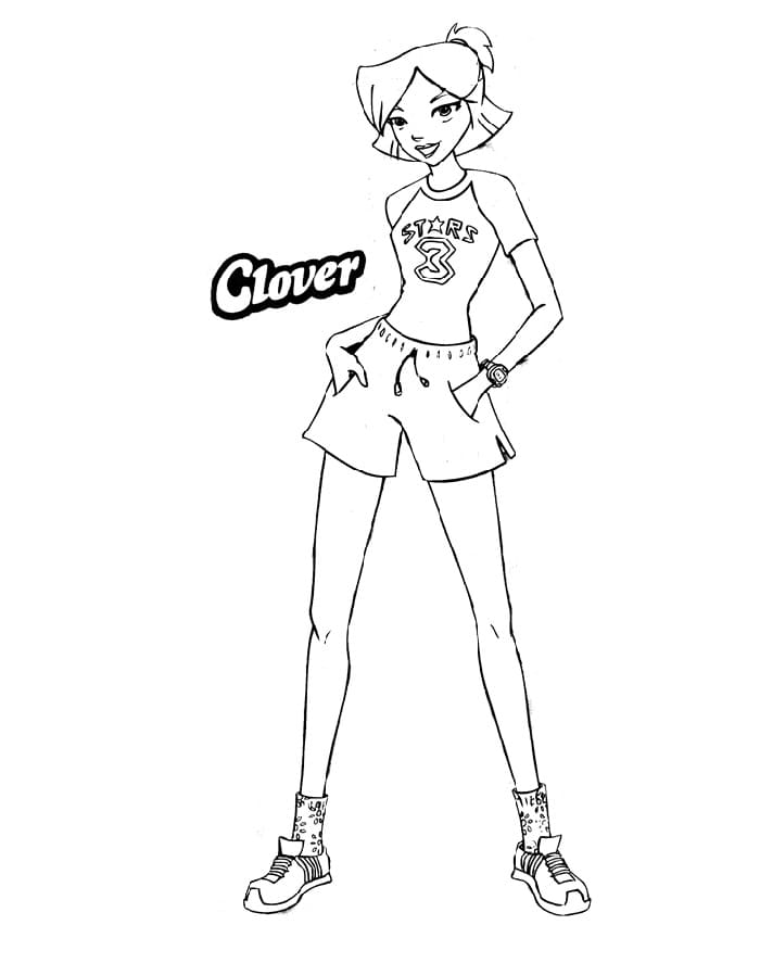 Desenho de Clover de Três Espiãs Demais para Colorir Pdf