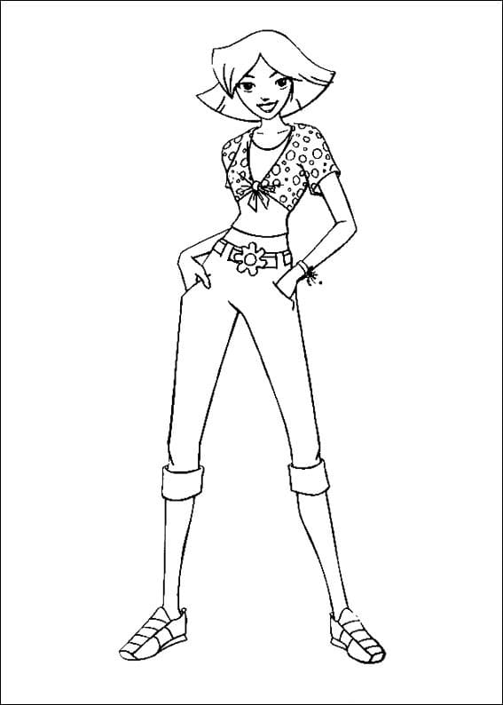 Desenho de Clover de Três Espiãs Demais para Pintar com Lápis de Cor