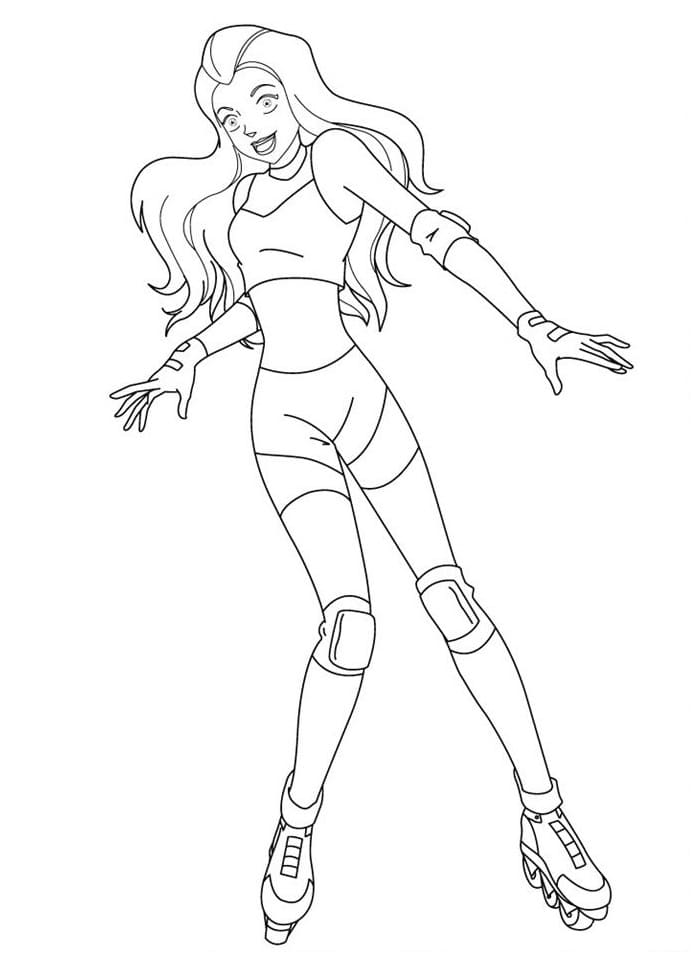 Desenho de Sam de Três Espiãs Demais para Colorir Pdf