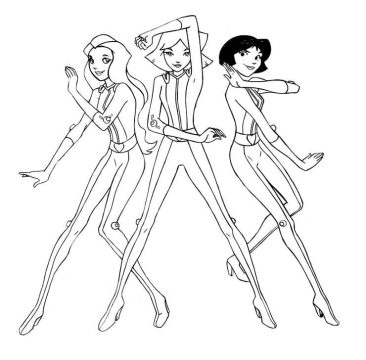 Desenho de três espiãs Demais para Colorir Download
