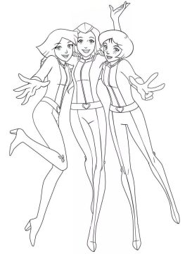 Desenho de três espiãs Demais para Colorir Imprimível