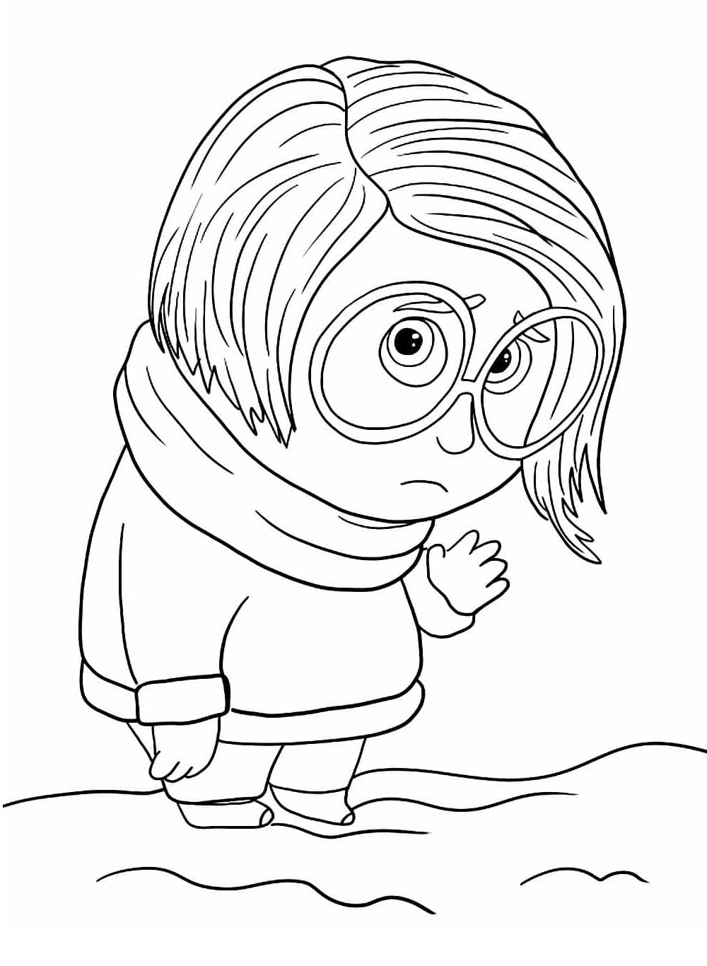Desenho de Divertida Mente Tristeza para Colorir