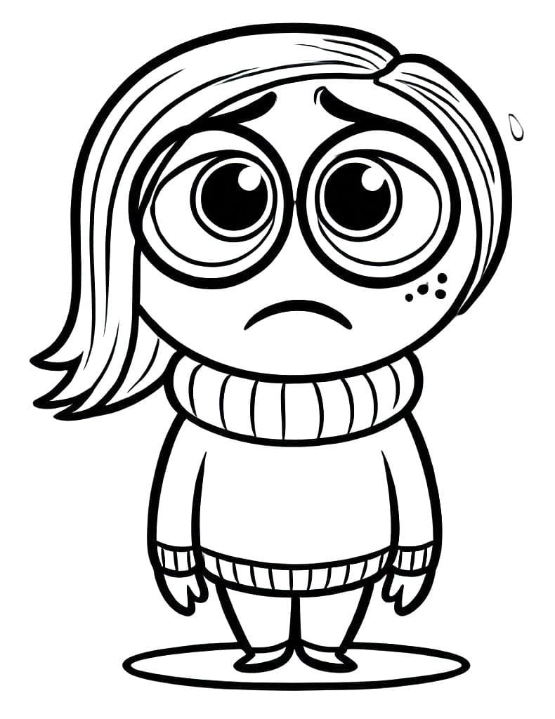 Desenho de Foto de Tristeza para Colorir