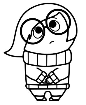 Desenho de Tristeza Imprimível para Colorir