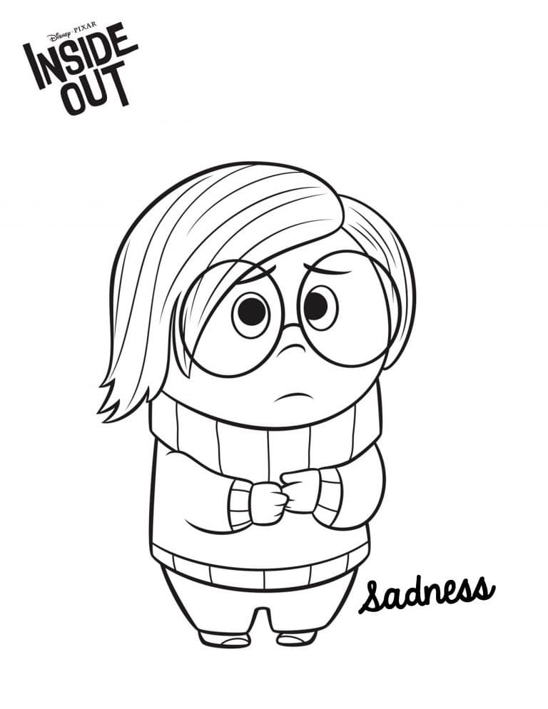 Desenhos de Tristeza Divertida Mente para Colorir