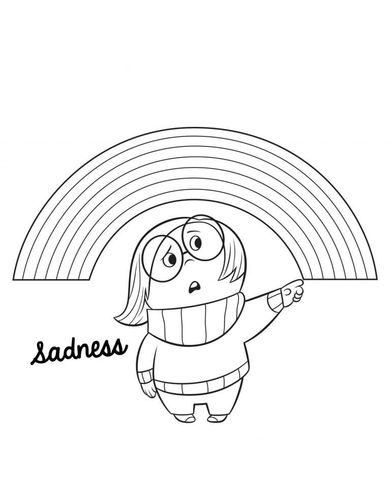 Desenho Tristeza de Divertida Mente 2 para Colorir