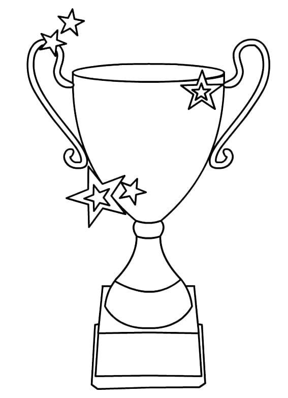 Desenho de Trofeu Download para Imprimir e Colorir