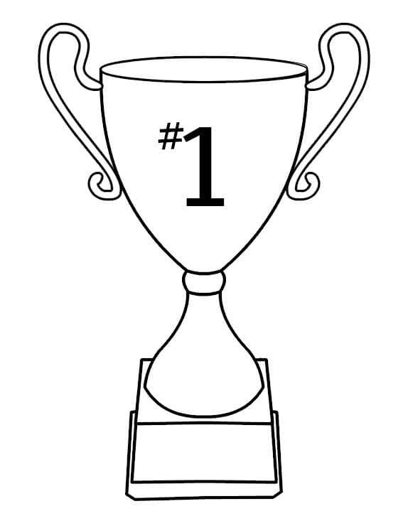 Desenho de Trofeu Download Pdf para Colorir