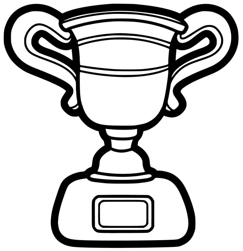 Desenho de Trofeu Grátis Pdf para Colorir
