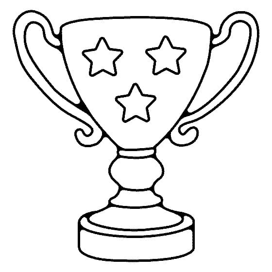 Desenho de Trofeu para Colorir Imprimivel