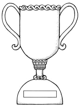Desenho de Trofeu para Pintar Pdf grátis