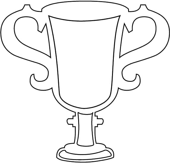 Desenho de Trofeu Pdf para Colorir Grátis