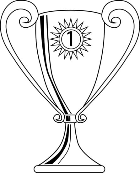 Desenho de Trofeu Pdf para Colorir