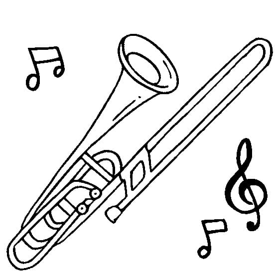 Desenhos de Trombone para Colorir