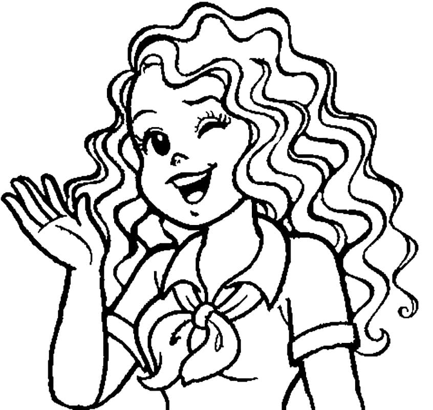 Desenho Marina Jovem para Colorir