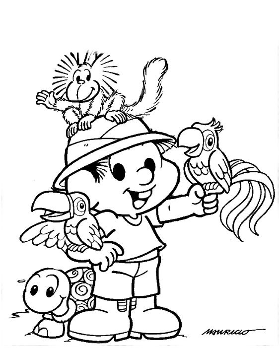 Desenhos de Chico Bento de Turma da Monica para Colorir