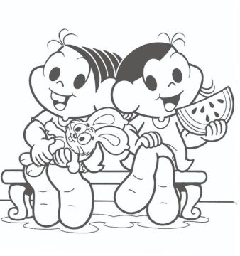 Desenhos de Mônica e Magali para Colorir