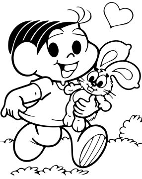 Desenhos de Mônica e Sansao para Colorir