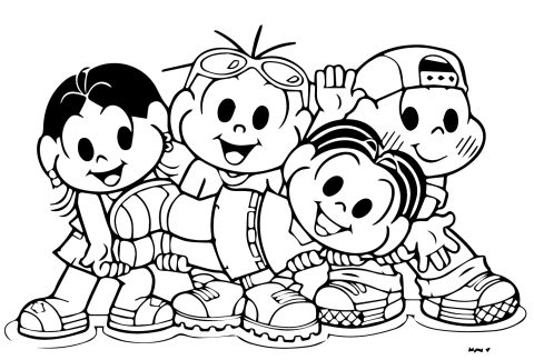 Desenhos de Personagens Turma da Mônica para Colorir