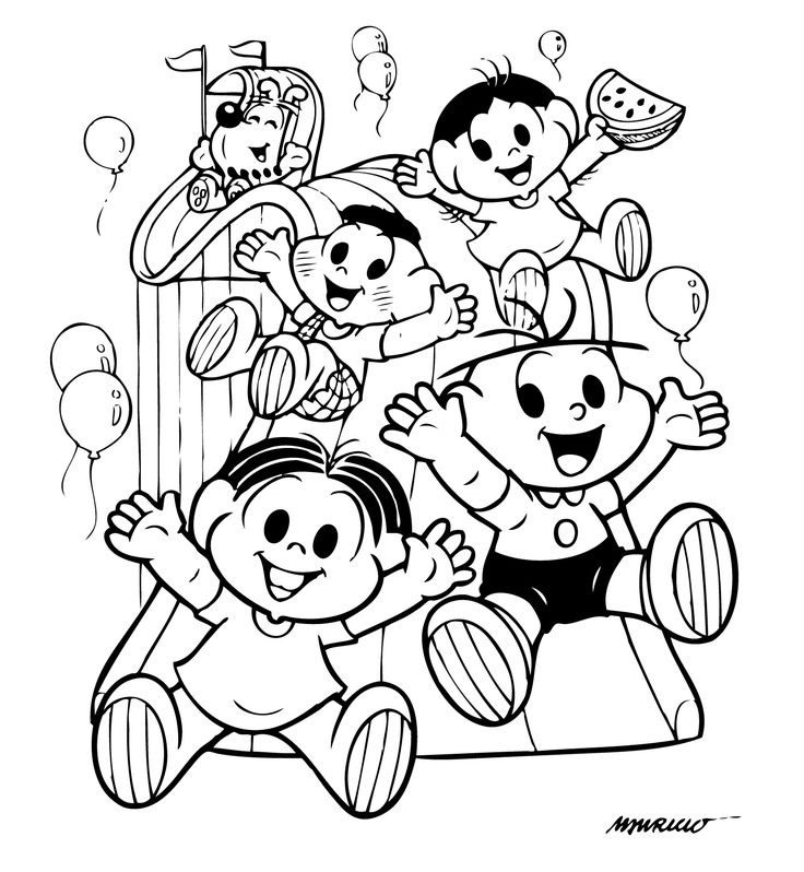 Desenhos de Personagens de Turma da Monica para Colorir