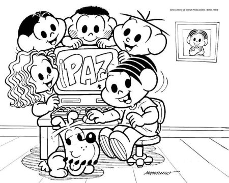 Desenhos de Turma da Mônica grátis para crianças para Colorir