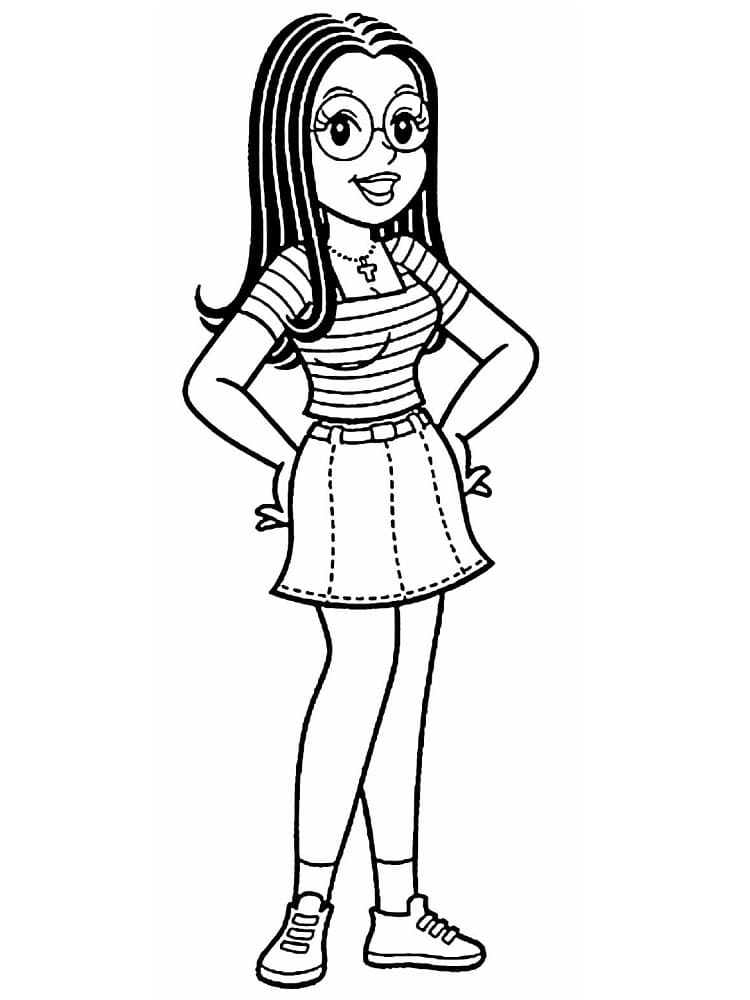 Desenho de Linda Tina para Colorir