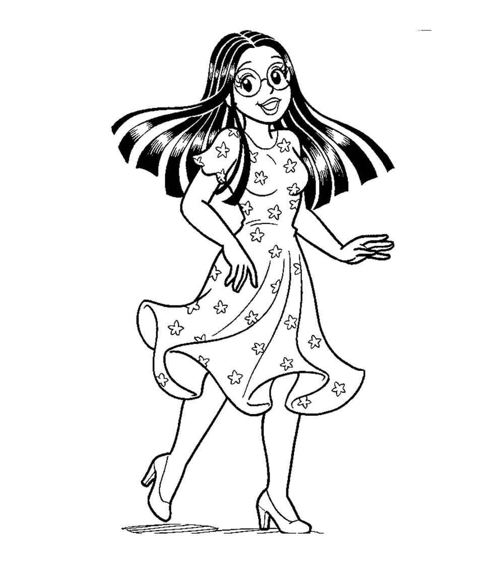 Desenho de Tina e Linda para Colorir