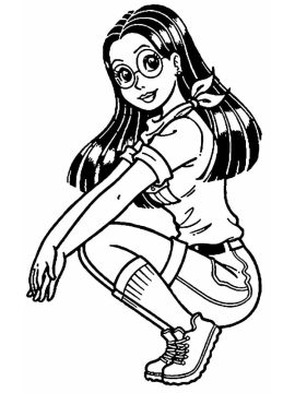 Desenho de Tina Sorridente para Colorir