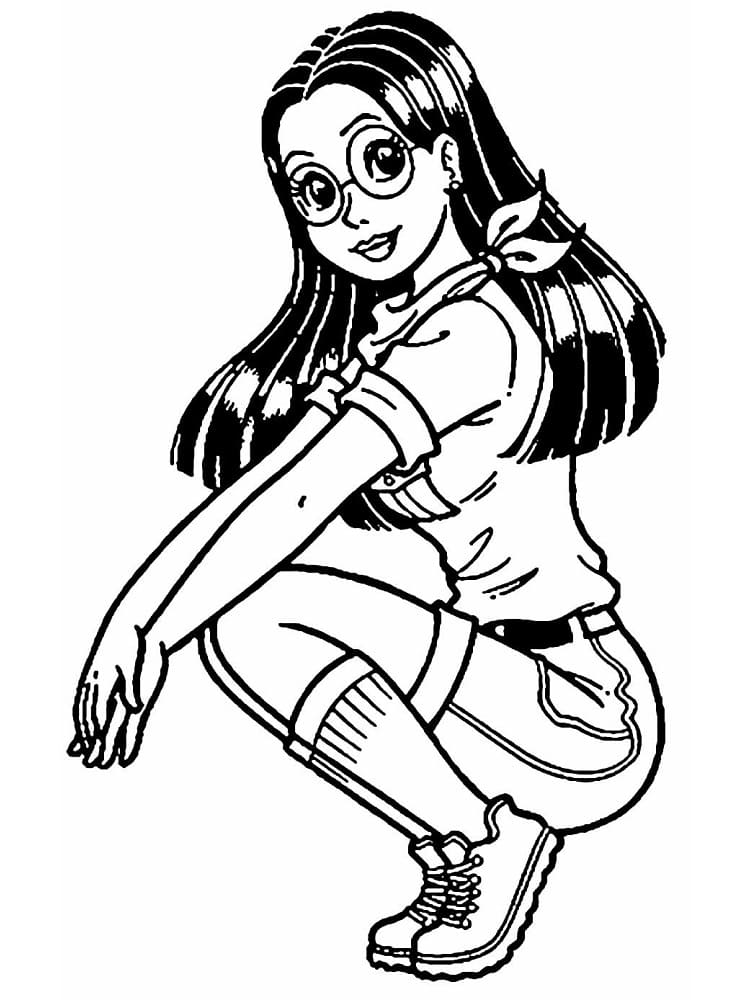 Desenho de Tina Sorridente para Colorir