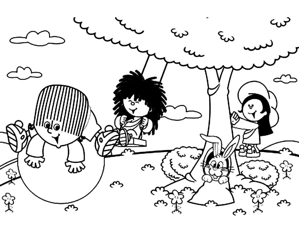 Desenho de Turma do Cristaozinho Atividade para Colorir Download