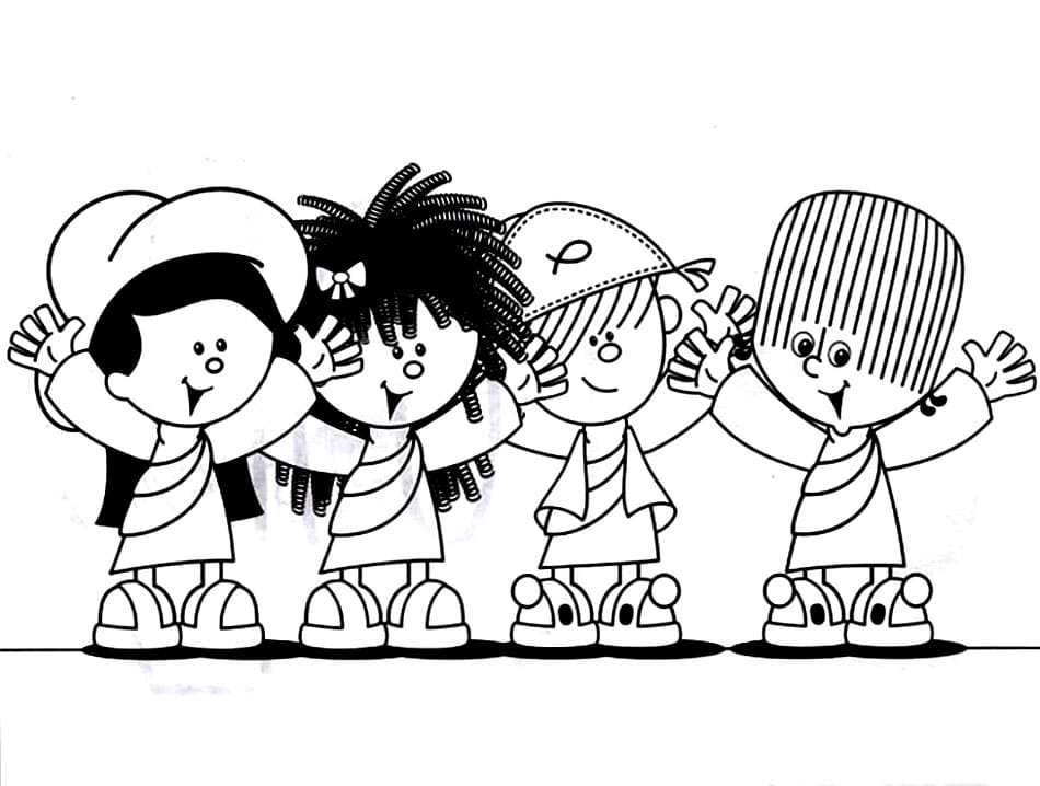 Desenho de Turma do Cristaozinho Bíblia para Imprimir Imprimivel