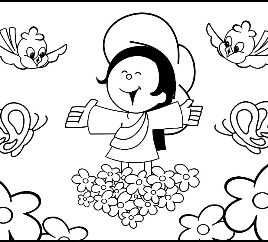 Desenho de Turma do Cristaozinho para Colorir Imprimivel Grátis