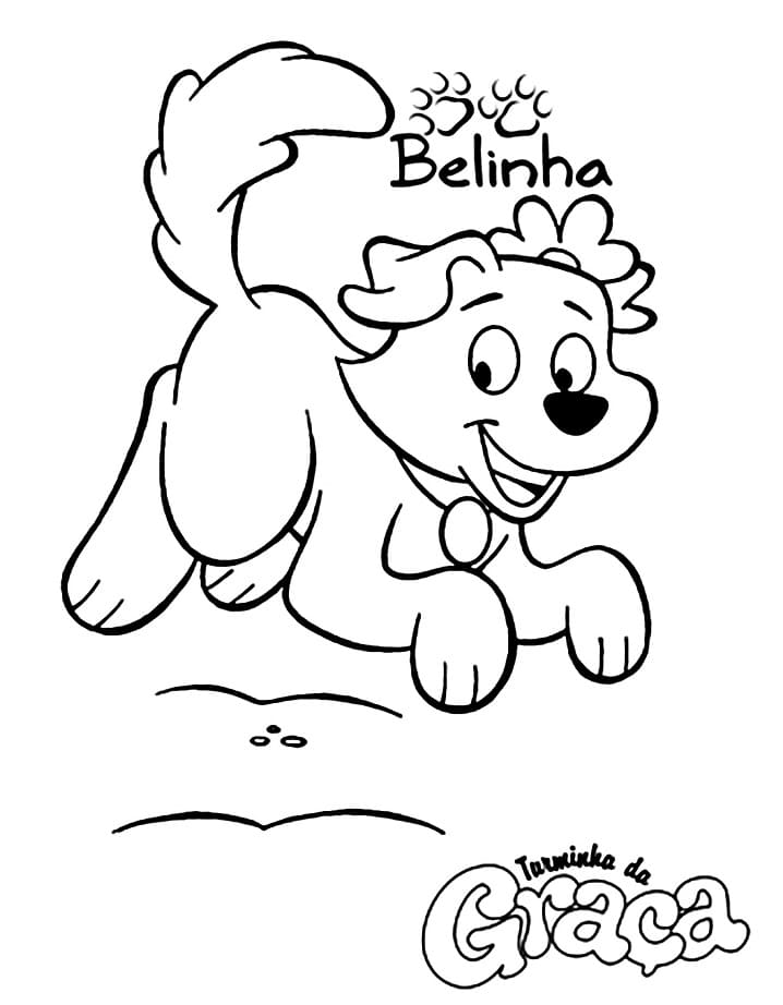 Desenho Belinha de Turminha da Graça para Colorir